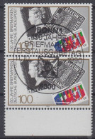 Deutschland Mi.Nr.1479 - 150 Jahre Briefmarken - Uk - Germany - Bayern - Senkrechtes Paar Mit Rand Unten - Usados