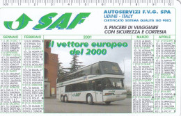 Calendarietto - Saf - Atoservizi T.v.g.  - Anno 2001 - Formato Piccolo : 2001-...