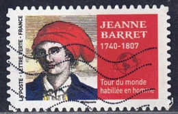 2022 Yt AA 2114 (o) Jeanne Barret 1740-1807 Tour Du Monde Habillée En Homme - Gebraucht