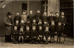 CP Carte Photo D'époque Photographie Vintage Enfant Mode école Classe Maître - Other & Unclassified