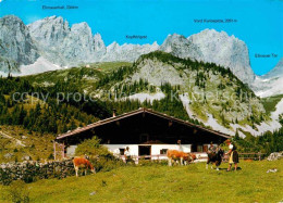 72627482 Ellmau Tirol Wochenbrunneralm Kaisergebirge Almvieh Kuehe Ellmau - Sonstige & Ohne Zuordnung