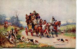 HORSES - COACH AND HORSES WITH FOX HUNT  #3 - Paarden