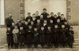 CP Carte Photo D'époque Photographie Vintage Enfant Mode école Classe Maitre  - Autres & Non Classés