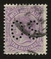 Western Australia     .   SG    .    127  (2 Scans)  .  Perfin       .   O      .     Cancelled - Gebruikt