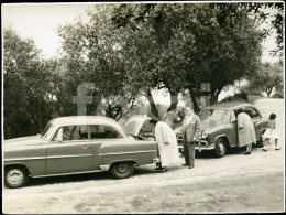 50s ORIGINAL AMATEUR  FOTO PHOTO OPEL OLYMPIA MORRIS OXFORD CAR VOITURE OLDTIMER PORTUGAL AT515 - Automobiles