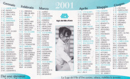 Calendarietto - Lega Filo D'oro - Anno 2001 - Formato Piccolo : 2001-...