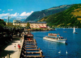 72626698 Zell See Seepromenade Mit Grandhotel Ausflugsdampfer Steinernes Meer Ze - Sonstige & Ohne Zuordnung