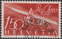 1946 Flugpost Schweiz ⵙ Zum:CH F41, Mi:CH 470,Yt:CH.PA40, Schulgleitflugzeug - Used Stamps