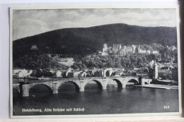 AK Heidelberg Alte Brücke Mit Schloss 1939 Gebraucht #PD917 - Autres & Non Classés