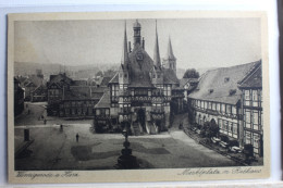 AK Wernigerode Marktplatz Mit Rathaus Ungebraucht #PD932 - Other & Unclassified