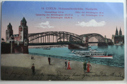 AK Köln Hohenzollernbrücke Nordseite Feldpost 1916 Gebraucht #PE004 - Sonstige & Ohne Zuordnung