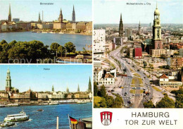 72626547 Hamburg Binnenalster Hafen Michaeliskirche Michel City Tor Zur Welt Ham - Andere & Zonder Classificatie