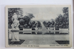 AK Potsdam Schloss Sanssouci Mit Den Terrassen Ungebraucht #PE169 - Andere & Zonder Classificatie