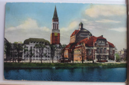 AK Kiel Rathaus Und Stadttheater 1914 Gebraucht #PE270 - Other & Unclassified