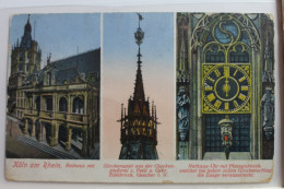 AK Köln Rathaus Mit Glockenspiel Mehrbildkarte 1915 Gebraucht #PE366 - Autres & Non Classés