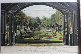 AK Bad Ems Wandelbahn Und Blumenparterre 1905 Gebraucht #PE413 - Other & Unclassified