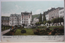 AK Marienbad Franz Joselplatz Mit Hotel Egeriänder 1904 Gebraucht #PF010 - Boehmen Und Maehren
