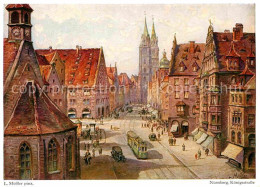 72625730 Nuernberg Koenigsstrasse Kirche Nach Originalgemaelde Von Ludwig Moelle - Nuernberg