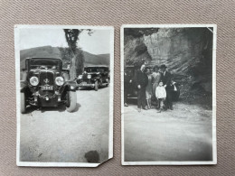 2 X Originele Foto - Photo Originale - Panhard & Levassor + Nash - Luxembourg License Plate - 8,5 X 6 Cm. - Automobile