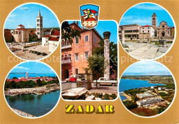 72625646 Zadar Zadra Zara Kirche Hafen Gebaeude Platz Fliegeraufnahme Croatia - Kroatië