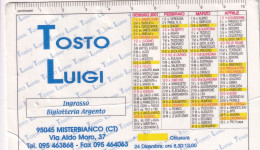 Calendarietto - Tosto Luigi - Misterbanco - Catania - Anno 2001 - Petit Format : 2001-...