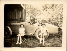 Photographie Photo Vintage Snapshot Amateur Automobile Voiture Auto Cabriolet  - Cars