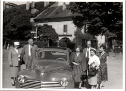 Photographie Photo Vintage Snapshot Amateur Automobile Voiture Jussy Suisse - Places