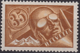 1923 Flugpost Schweiz ** Zum:CH F6, Mi:CH 181x,Yt:CH.PA 6, Pilot In Flugzeug Mit Violettem Stempel 1924 - Nuevos