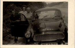 Photographie Photo Vintage Snapshot Amateur Automobile Voiture Auto Skoda  - Automobili