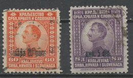 Yougoslavie - Jugoslawien - Yugoslavia 1924 Y&T N°156 à 157 - Michel N°174 à 175 (o) - Alexandre 1er Surchargé - Gebruikt