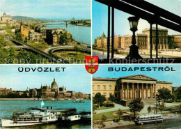 72624607 Budapest Panorama Teilansichten Donaudampfer Theater Budapest - Hongarije