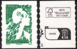 FRANCE  2023 - MARIANNE DE L'AVENIR TVP LETTRE VERTE - Adhésif Issu De CARNET -  YT 2358a Neuf - Unused Stamps