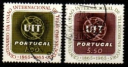 PORTUGAL  -   1965.  Y&T N° 963 / 964 Oblitérés   . U.I.T. - Usado
