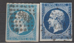 DEUX Des  Plus Belles VAR De Case Du 14A : 129G2 Et 130G2 TBE - 1853-1860 Napoléon III