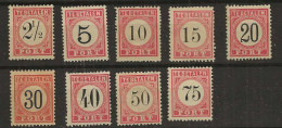 1882 MH Nederlands Indië Port NVPH  P5-P13 - Netherlands Indies