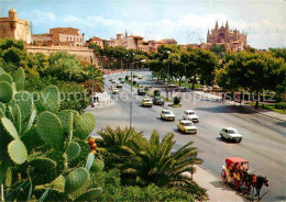 72622706 Palma De Mallorca Strassenpartie Schloss Pferdekutsche Palma De Mallorc - Sonstige & Ohne Zuordnung