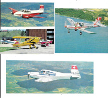 GF2345 - IMAGES NESTLE AVIATION - PIPER - TWIN BONANZA - BUCKER JUNGMANN - MORANE SAULNIER RALLYE - Altri & Non Classificati