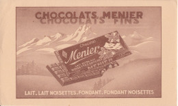 Buvard - Blotter -  Chocolat Menier - Collection Des Vignettes  - Fable De Jean De La Fontaine - Other & Unclassified