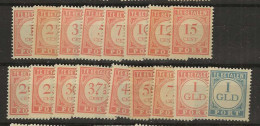 1913 MH Nederlands Indië Port NVPH  P25-P39 - Indes Néerlandaises