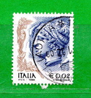 Italia ° - Anno 2002 - La Donna Nell'Arte. Euro 0,02. Unif. 2626.  Usato - 2001-10: Afgestempeld