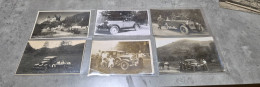 Romania Old Time Car LOT 5 Postcards - Oravita Herculane Covasna Brasov Bran Cluj - Roemenië