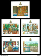 Thailand 1996 Stamps 5 Minisheet Set 50 Anniv King Bhumibol Accession To Throne Rama MNH - Thailand