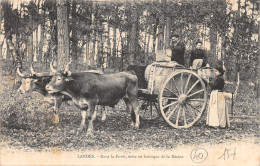 40-SCENE DES LANDES-ATTELAGE MISE EN BARRIQUE DE LA RESINE-N°2153-H/0113 - Sonstige & Ohne Zuordnung