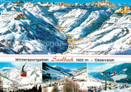 72620809 Saalbach-Hinterglemm Panoramakarte Skigebiet Saalbach-Hinterglemm - Sonstige & Ohne Zuordnung