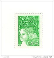 Luquet 0.41 € Vert YT 3448c Avec GOMME MATE. Pas Courant, Voir Le Scan. Cote YT : 3 €, Cote Maury N° 3426b : 4 €. - Unused Stamps