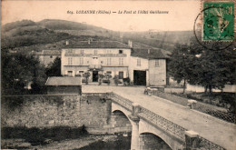 Lozanne Canton D'Anse Le Pont Et Hôtel Guillaume Hotel Commerce Rhône 69380 N°604 Cpa Voyagée En 1923 En TB.Etat - Other & Unclassified