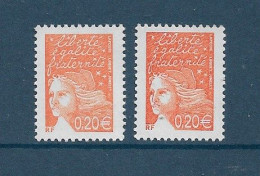 Luquet 0.20 € Orange YT 3447 + C : Papier Mat Et Papier Lumi Sous UV. Pas Courant, Voir Le Scan. Cote YT : 6.50 €. - Unused Stamps
