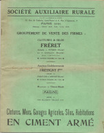 Catalogue  PUBLICITAIRE Société Auxiliaire Rurale  PITRES CHALLUY PONT-DE-L'ARCHE ALIZAY Clotures - Advertising
