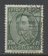 Yougoslavie - Jugoslawien - Yugoslavia 1931-33 Y&T N°212B - Michel N°241 (o) - 75p Alexandre 1er - Gebruikt