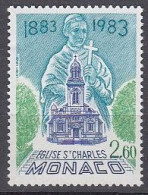 MONACO  1578, Postfrisch **, 100 Jahre Einweihung Saint-Charles-Kirche, 1983 - Ungebraucht